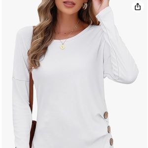 MOLERANI Women's Casual Long Sleeve Round Neck Loose Tunic T Shirt Blouse Tops